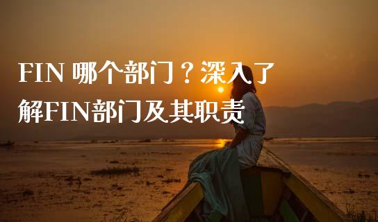FIN 哪个部门？深入了解FIN部门及其职责_https://m.jnbaishite.cn_期货研报_第1张