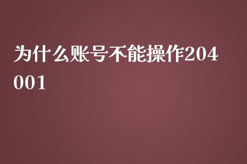 为什么账号不能操作204001_https://m.jnbaishite.cn_投资管理_第1张