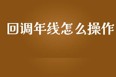 回调年线怎么操作_https://m.jnbaishite.cn_财经新闻_第1张