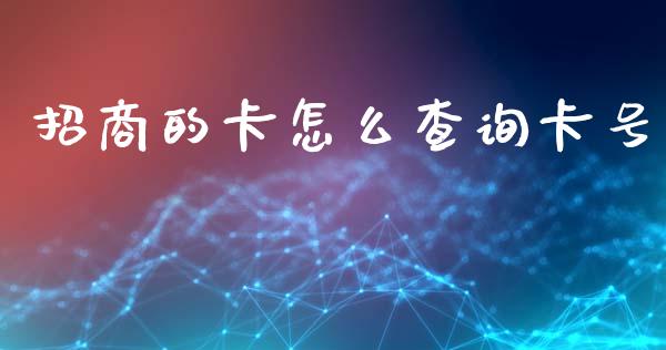 招商的卡怎么查询卡号_https://m.jnbaishite.cn_金融市场_第1张