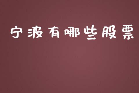 宁波有哪些股票_https://m.jnbaishite.cn_投资管理_第1张