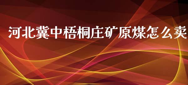 河北冀中梧桐庄矿原煤怎么卖_https://m.jnbaishite.cn_金融市场_第1张