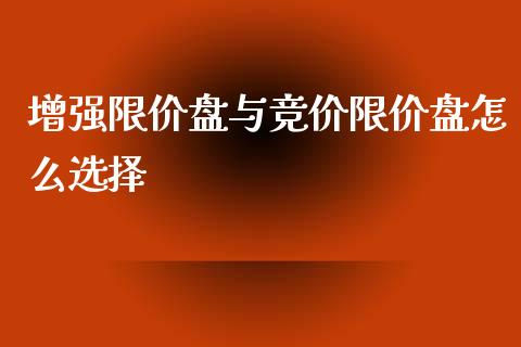 增强限价盘与竞价限价盘怎么选择_https://m.jnbaishite.cn_期货研报_第1张