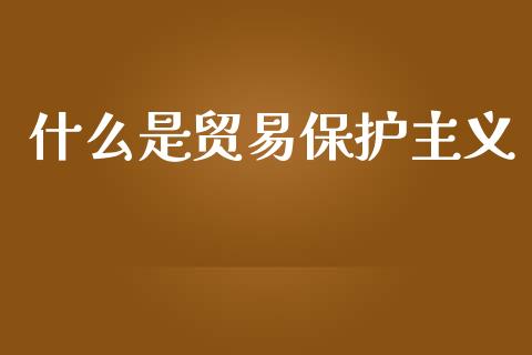 什么是贸易保护主义_https://m.jnbaishite.cn_期货研报_第1张