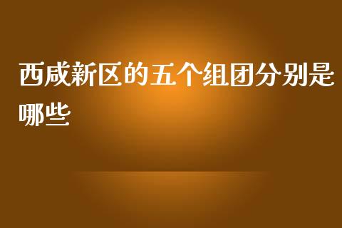 西咸新区的五个组团分别是哪些_https://m.jnbaishite.cn_金融市场_第1张